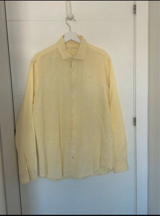 Camisa Scalpers Algodón y Lino Amarilla talla 43