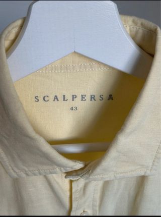Camisa Scalpers Algodón y Lino Amarilla talla 43