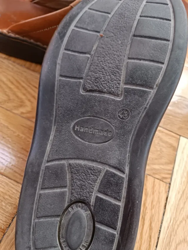 Zoccoli in pelle marrone da uomo