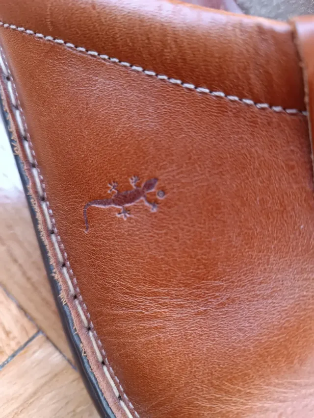 Zoccoli in pelle marrone da uomo