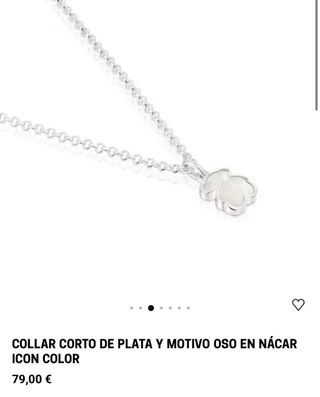 Collar Tous Oso Plata Nácar