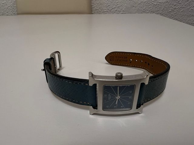 Reloj Hermès Heure H original  Acero Azul