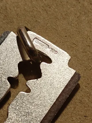 Colgante Plata 925 Cuchilla Afeitar