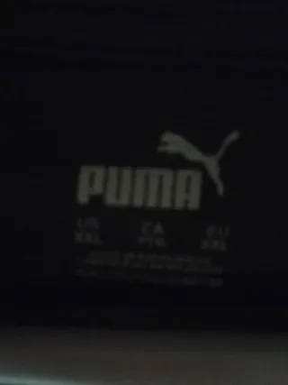 Camiseta Puma Hombre Negra Talla XXL