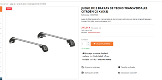 Barras de techo Citroën C5 X (E43)