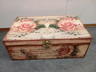 Caja de madera artesanal estilo Shabby Chic