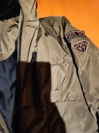 Abrigo plumífero niña 14-15 años verde caza