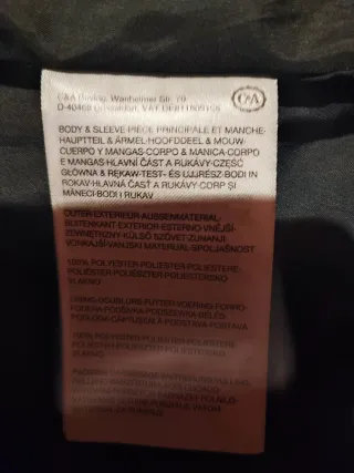 Abrigo plumífero niña 14-15 años verde caza