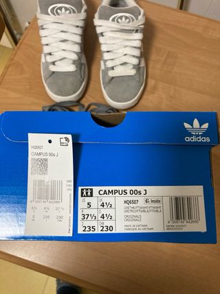 Zapatillas Adidas Campus Grises Talla 38