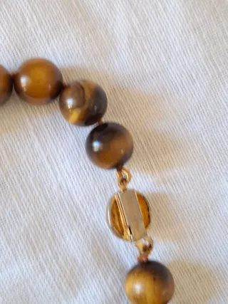 Collana con perle occhio di tigre