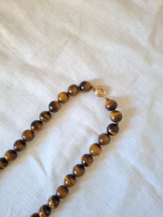 Collana con perle occhio di tigre