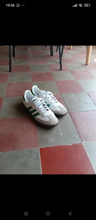 Adidas Gazelle blancas y verdes