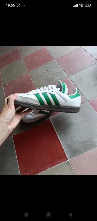 Adidas Gazelle blancas y verdes