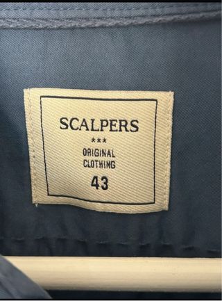 Camisa Scalpers Azul Talla 43 Algodón 100%