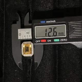 Anillo Plata Hombre Cuarzo Amarillo