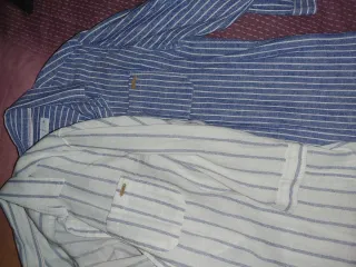 Camisa Zara Lino Rayas T.9-10 Años