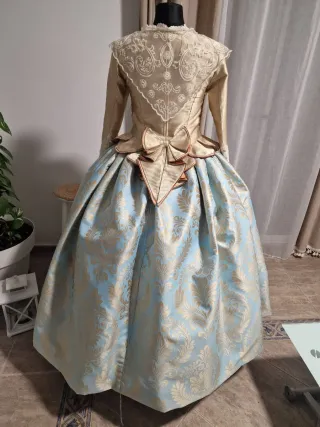 Falda Fallera Azul y Dorada