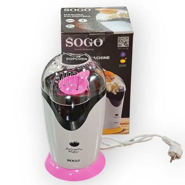 MACCHINA POPCORN SOGO BIANCA CON SCATOLA