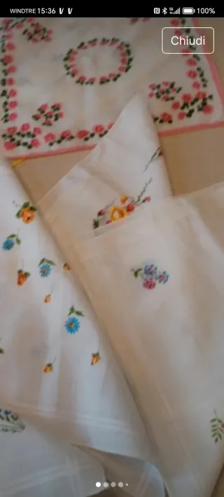 Fazzoletti donna vintage fiorellini