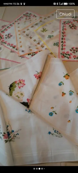 Fazzoletti donna vintage fiorellini