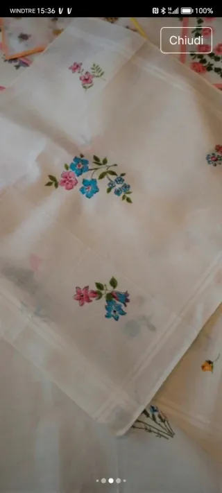 Fazzoletti donna vintage fiorellini