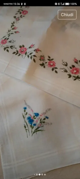 Fazzoletti donna vintage fiorellini