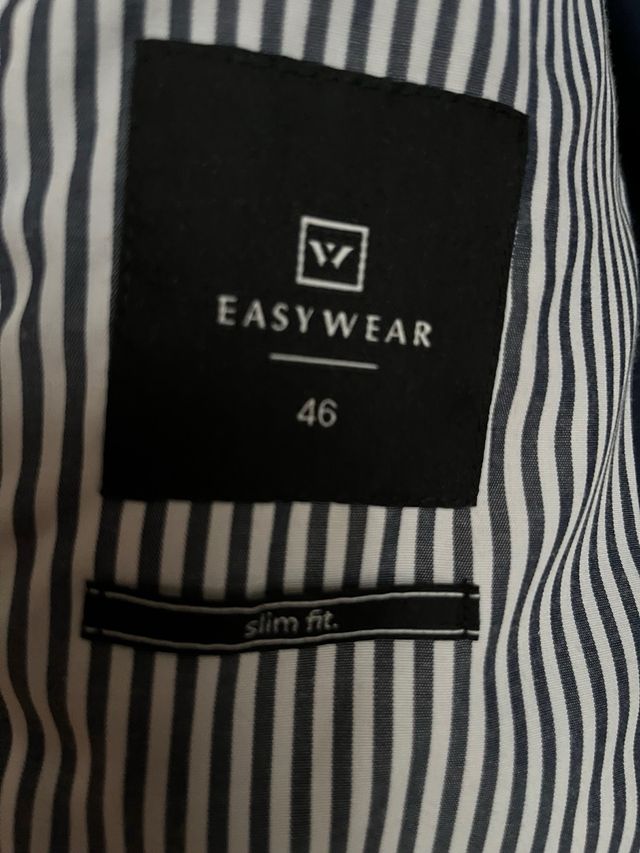 Americana Easy Wear azul grisáceo con coderas