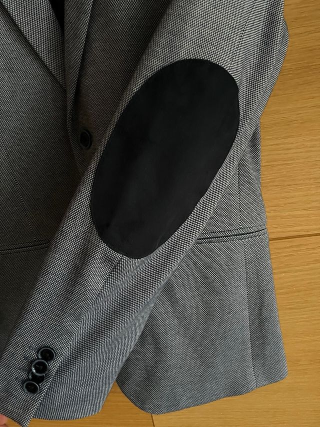 Americana Easy Wear azul grisáceo con coderas