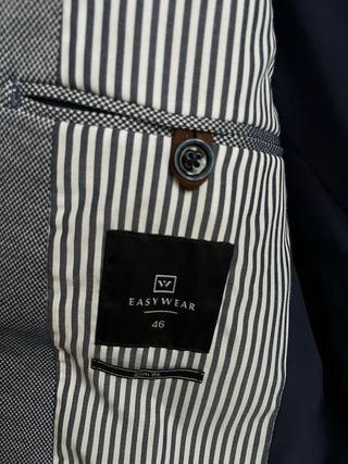 Americana Easy Wear azul grisáceo con coderas