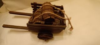 Maqueta Belén Carro con Barriles