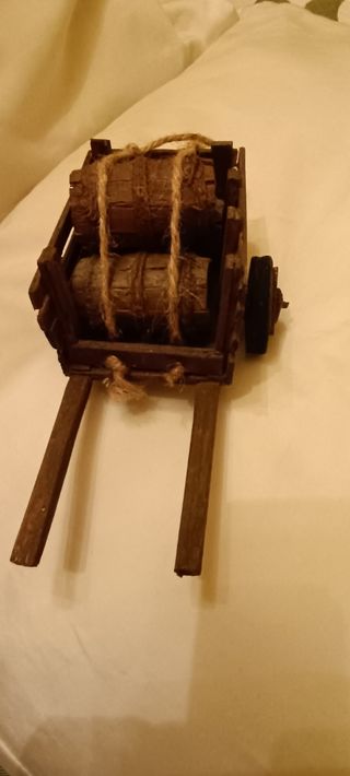 Maqueta Belén Carro con Barriles