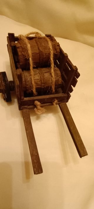 Maqueta Belén Carro con Barriles