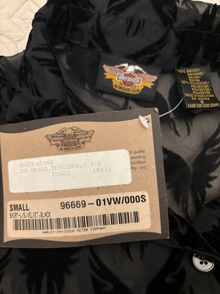 Camisa Harley Davidson Transparente Terciopelo