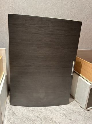 Mueble de salón madera y cristal