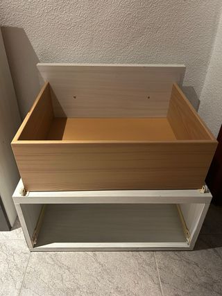 Mueble de salón madera y cristal