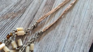 Collana vintage etnica con pendenti a conchiglia
