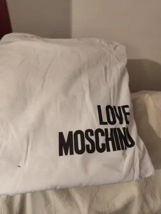 Bolso LOVE Moschino Beige con Dibujo