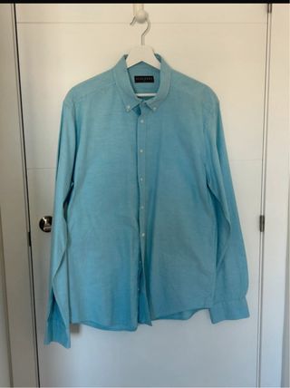 Camisa Scalpers Azul 100% algodon nueva