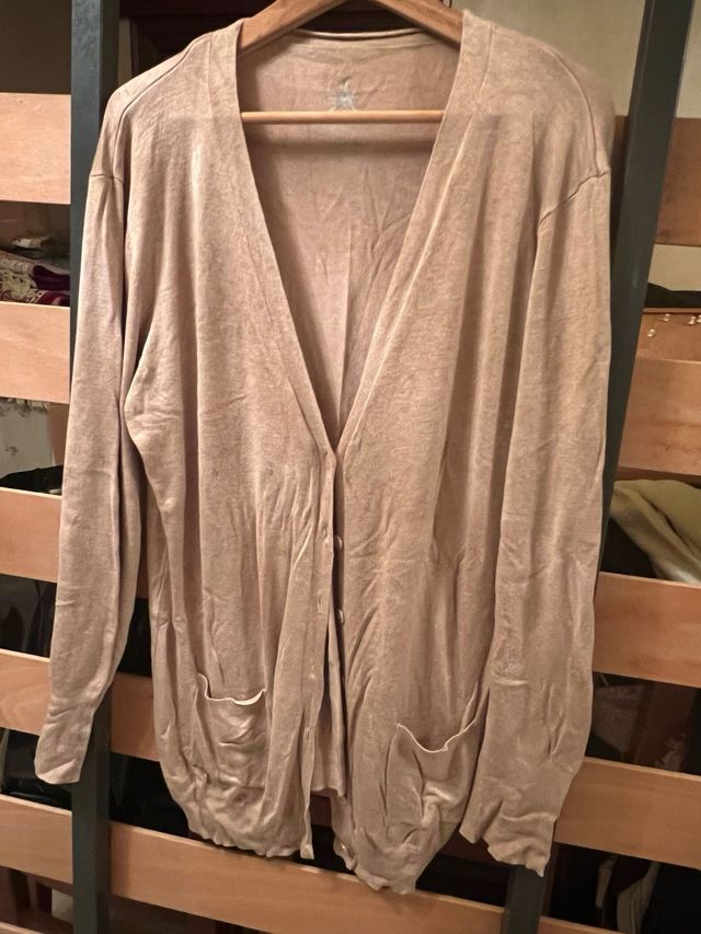 Chaqueta larga beige