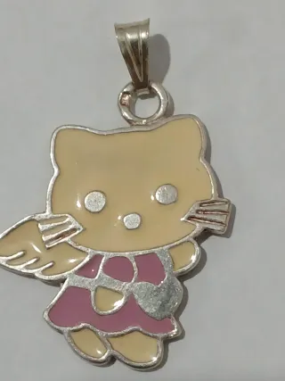 Conjunto Pulseira + Pendente Hello Kitty Prata 925