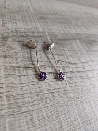 Pendientes Plata 1ª Ley Diseño Hexagonal