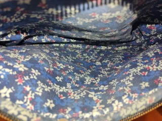 Bandolera Lois azul y beige