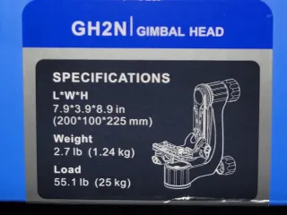¡Nuevo! Benro GH2N Cabezal Cardán Gimbal