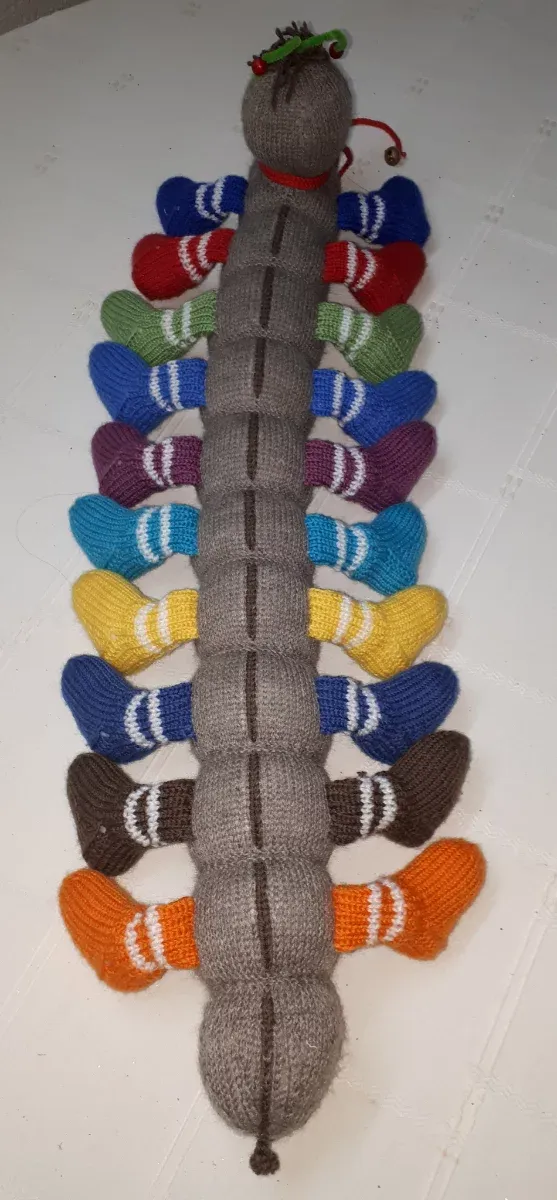 Grande ciempiés artesanal feito à mão