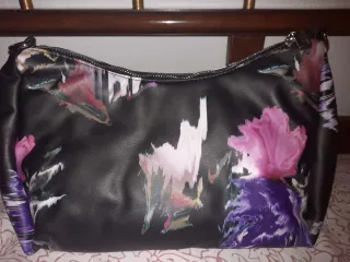 Bolso Desigual Negro Multicolor Estampado Floral