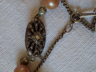 Collana perle color oro e argento