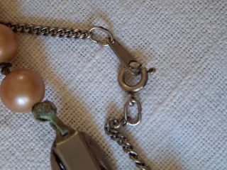 Collana perle color oro e argento