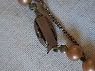 Collana perle color oro e argento