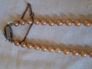 Collana perle color oro e argento