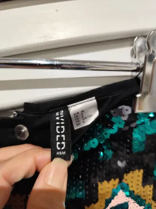 Falda lentejuelas fiesta geométrica